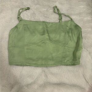 Soft green Aerie satin tank top - size small